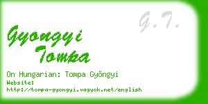 gyongyi tompa business card