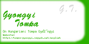 gyongyi tompa business card